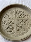 Stoneware Baking Pan   Pie Dish  9 75  Floral Design Stone Flowers Shortbread