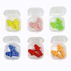 Silicone Ear Plugs Anti Noise Hearing Protection 5 Or 10 Pairs 6 Colors W  Case