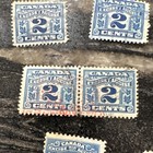 10 1900   s Canada Excise Revenue Stamps 2     3   Blue Used Pen Cancel