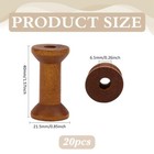 20 Pcs Wooden Empty Spool Wooden Ribbon Spools Empty Craft Spools 1 5x0 8inch   