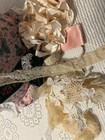 Antique   Vintage Lace  Trim   Ribbons In Hat Box  Yardage Lot