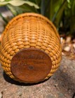Vintage Miniature Nantucket Basket W p b   William   Ruth Blacksmith  - Two Egg