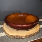Euc Classic Vtg Hand-turned 12-inch Tropical Hardwood Decorative Bowl Stunning 