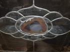 Art Nouveau Style Stained Glass Panel Clear Beveled Window Panel 