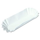 100 Paper Hot Dog Trays   White Wrappers   8 Inch 100 Pack 