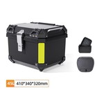 45l Motorcycle Luggage Waterproof Tail Box Scooter Trunk Storage Top Case Black