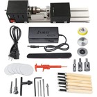 Mini Lathe Machine Tool For Diy Woodworking - 12v 96w  7 Speed Rotary Milling  