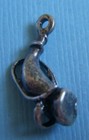 Vintage Powder Horn Silver Charm