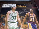 Magic Johnson Signed 8x10 Photo Auto Autograph Lakers W  Bird Psa