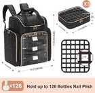 Extra Large Nail Polish Organizer Bag Holds 126 Bottles