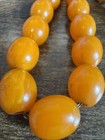 Vintage Bakelite Rosary Prayer Worry Beads - Butterscotch Swirl