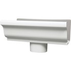 Amerimax 5 In  K Style Galvanized White Gutter Drop Outlet 33010 Amerimax 33010