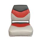Boat Seat  Mid Back  Fold Down  Tracker Style 1011-alec Marble red charcoal