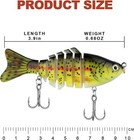 5pcs Fishing Lures For Bass Trout Segmented Multi Jointed Swimbaits Slow Sinking