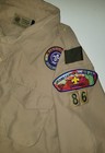 Boy Scouts Vented Uniform Shirt Bsa  86 Microfiber Sewn Patches Scout Mens Lg