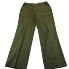 Boy Scouts Mens Uniform Pants 38 X 31 Olive Green Cotton Elastic Waist Pockets
