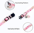 4 Pack Breakaway Cat Collar With Bell safety Adjustable Cat Collars Set With Flo