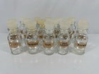 16 Vintage Apothecary spice Glass Bottle Jars With Lids - Used