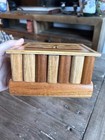 Vintage Mexican Wooden Bookcase Puzzle Box With Multi-step Entry