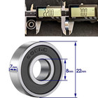 608-2rs Ball Bearing 8x22x7 Two Rubber Sealed Chrome Skateboard 608rs  10 Qty 