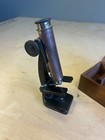 Antique Bausch   Lomb Brass Optical Field Microscope 1800s With Original Box