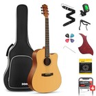  41    Acoustic Guitar Bundle For Beginners Adults With Online Natural Cutaway
