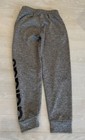 Adidas Youth Medium Gray Heather Jogger Sweatpants Big Logo Athletic Boys