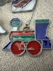 Vintage Makit   Bakit Christmas Ornaments Lot 13 Stained Glass Look