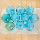 Vintage Japanese Glass Fishing Floats 4 3-4 7  Lot-10 Round Buoy Balls Authentic