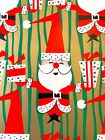 Vintage Christmas Santa Gold Gift Wrap Paper Sheet  20  X 30  