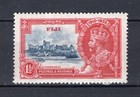 Fiji 1935 Kgv Jubilee Set  Mint Hinged Mh  1 5d Partially Damaged Turret  Spill