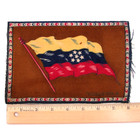 Venezuela Flag Cigarette Cigar Box Flannel Tobacco Felt Flannel Silk 8x5 1910