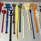 Lot Of 40 Vintage Swizzle Sticks Drink Cocktail Stirrer Mixed Lot Tiki Bar Mcm