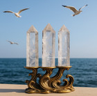 Grade Aaa Clear Quartz Tower Point Healing Gemstone Decor Energy Display Gifts