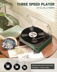 Vinyl Record Player With Speakers - Vintage Style Belt-driven Turntable Wireless