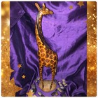 Vintage Hand Carved Wood Giraffe Statue 25    Tall Kenya African Decor