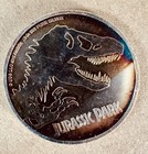 2020 Niue  2 One Ounce Silver Jurassic Park Tyrannosaurus Coin W wild Toning 