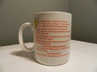 Vintage Aquarius Zodiac Mug Astrology Horoscope Comic Fish Flowers