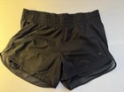Athleta Black Athletic Shorts Lightweight Stretch Zip Pocket Running Gym