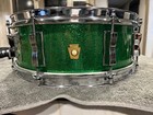 Ludwig Green Sparkle Jazz Festival Snare Drum 1960s Vintage - Excellent Plus 