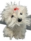 Dan Dee Collectors Choice White Maltese Dog Red Bow Plush Stuffed Animal Plushie