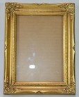 Vintage Carved Wood Ornate Gold Baroque Lined Picture Frame Tartarian Old World