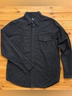 Vintage Toxic Hazard Y2k Punk Embroidered Cotton Button Down Black Size Large