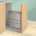 Cabinet Sink Organizer 35qt Pull Out Trash Can Under With Soft-close Slides  