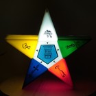 Vintage Masonic Order Of The Eastern Star Pentagram Lamp
