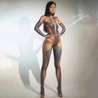 Shiny Gray Red Rhinestones Jumpsuit Gloves Pole Danceclothing Halloweennightclub