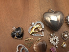 Vintage-now 15 Piece Heart Valentine Pendants Charms Craft Jewelry Making Lot 30