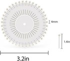 240 Pieces Multicolor Sewing Pins Straight Quilting Pearl Head Pins For Christma