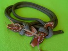 New Quality Natural Horsemanship Brown 9  Reins   Leather Slobber Straps W  Dots