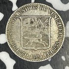 1894 Venezuela 1 4 Bolivar Lot c7155 Silver 